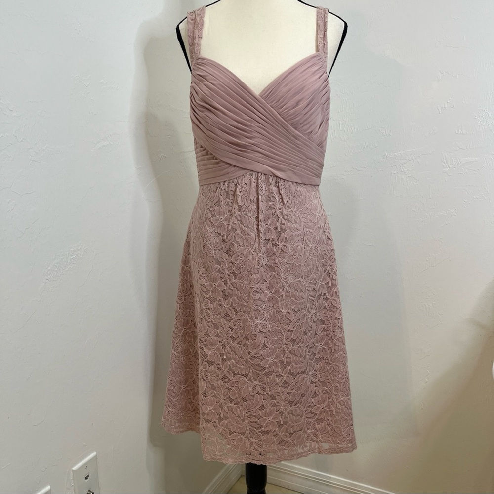 Jasmine Blush Lace Pink Midi Dress Size 10 Cocktail Party